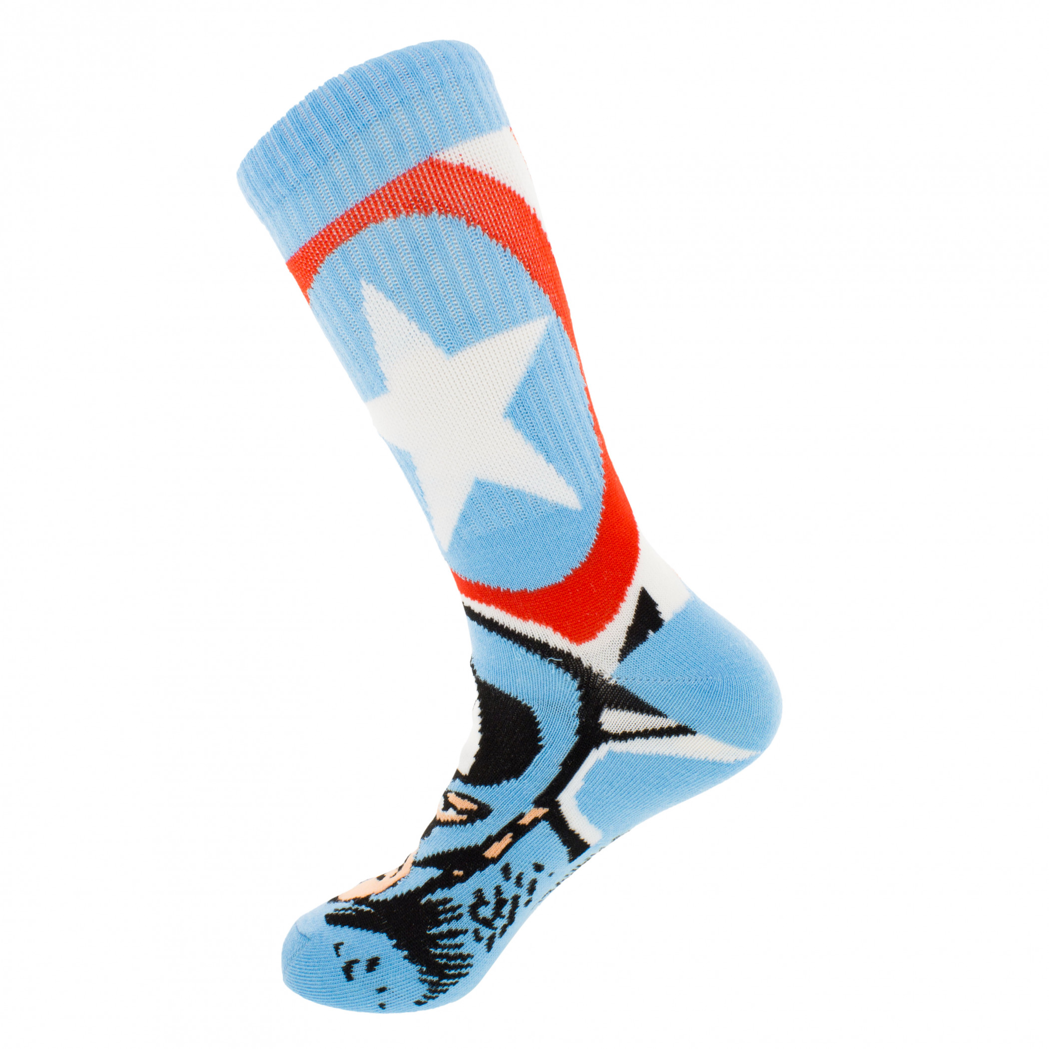 Captain America Shield Emblem Crew Socks